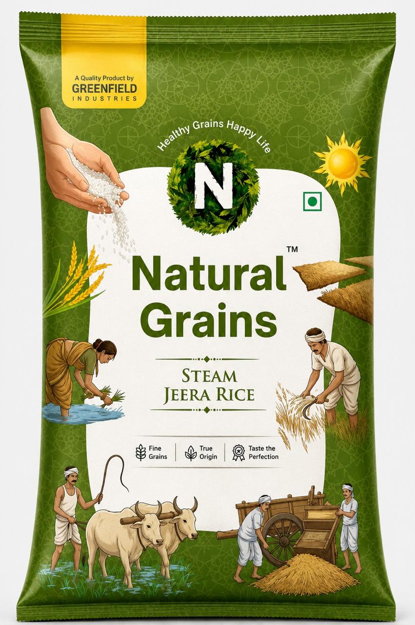 Steam Jeera Rice packaging